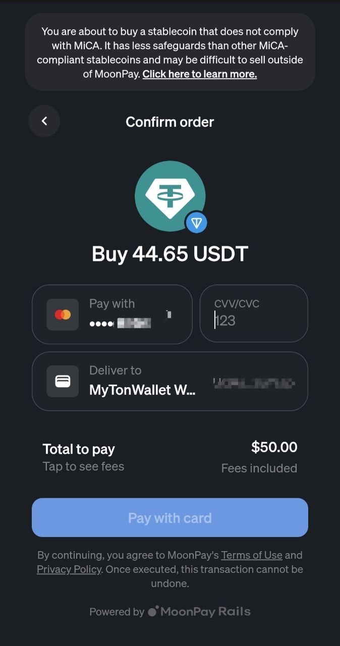 Tap Pay with card